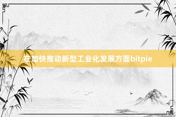 在加快推动新型工业化发展方面bitpie