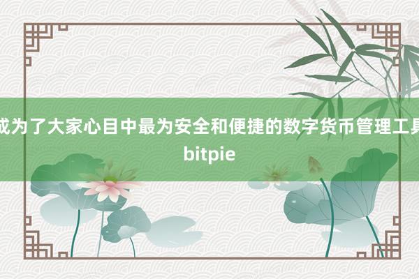 成为了大家心目中最为安全和便捷的数字货币管理工具bitpie