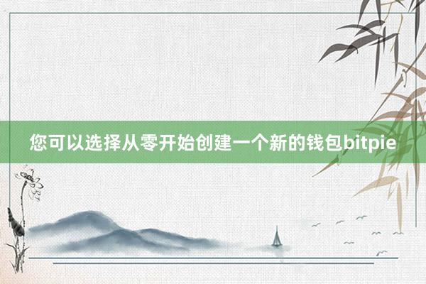 您可以选择从零开始创建一个新的钱包bitpie