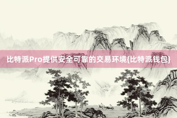 比特派Pro提供安全可靠的交易环境{比特派钱包}