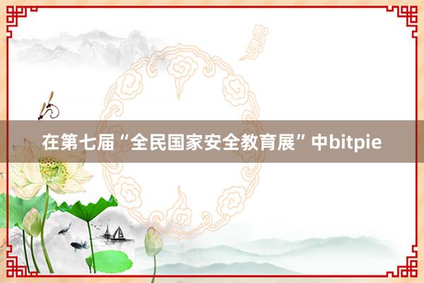 在第七届“全民国家安全教育展”中bitpie