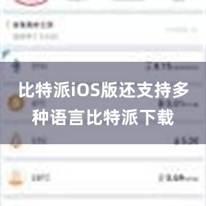 比特派iOS版还支持多种语言比特派下载