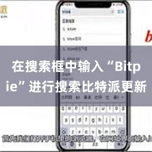 在搜索框中输入“Bitpie”进行搜索比特派更新