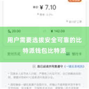 用户需要选拔安全可靠的比特派钱包比特派